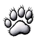 pet paw print tattoo design idea