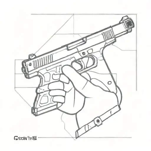 Glock and mental health therapist tattoo design idea