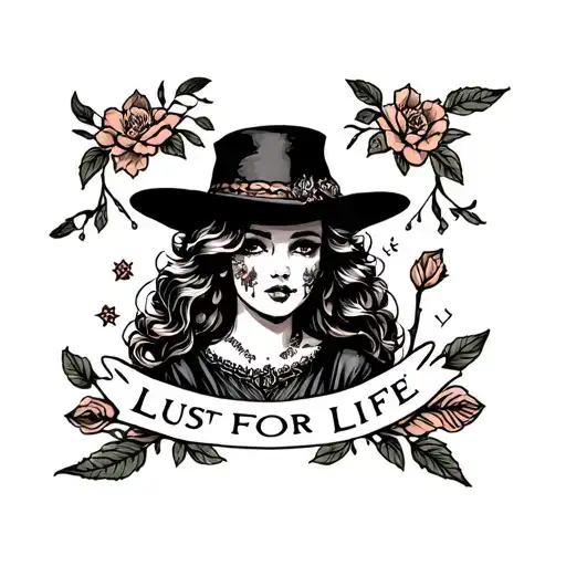 lust for life tattoo design idea