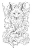 nine-tailed fox tattoo design idea