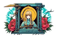 Guillotine tattoo design idea