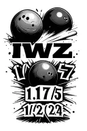 "IWZ 1/17/57 11/23/24" bowling ball hitting tattoo design idea