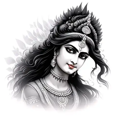 Shiva Parvati tattoo design idea