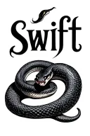 word 'swift' and a snake tattoo design idea