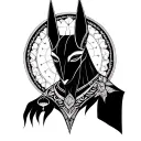 Anubis with Libra tattoo design idea