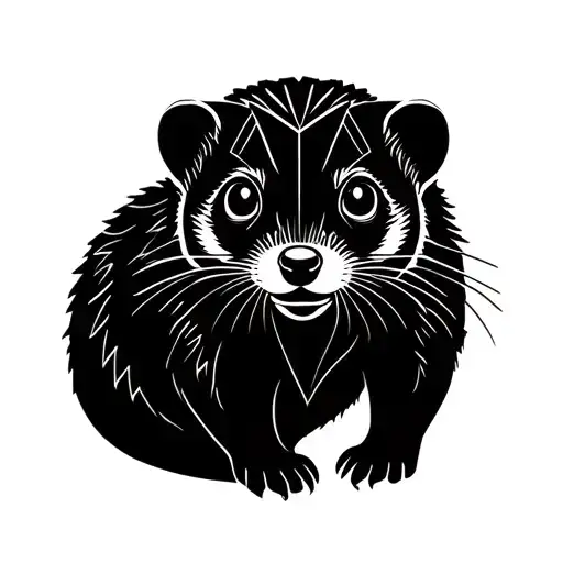 ferret tattoo design idea
