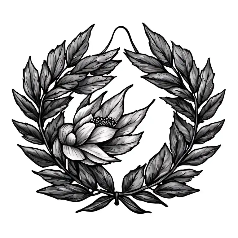 laurel wreath tattoo design idea