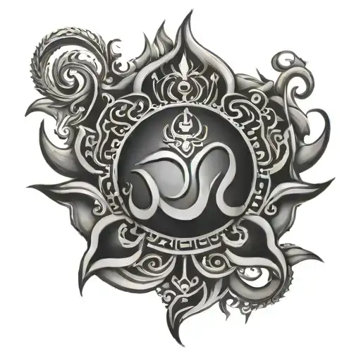 om namah shivaya written tattoo design idea