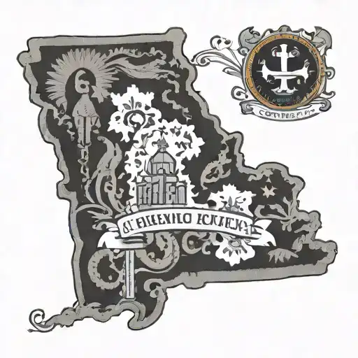 Mississippi and Louisiana come together  tattoo design idea