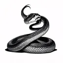 Coverup robot snake tattoo design idea