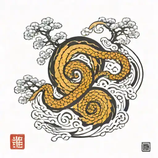 Uzumaki with sealing back tattoo design idea