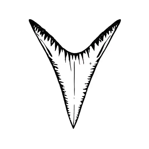 Shark tooth tattoo design idea