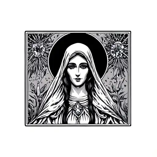 High Priestess Tarot Card tattoo design idea