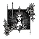 High Priestess Tarot Card tattoo design idea