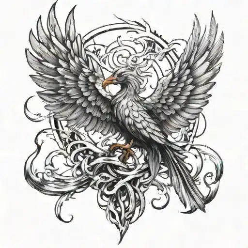 A **Prometheus and Phoenix tattoo** with **flames wrapping around the arm** and the **Phoenix flying up** sounds like a  tattoo design idea