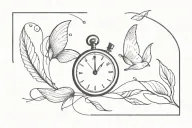 time flies tattoo design idea