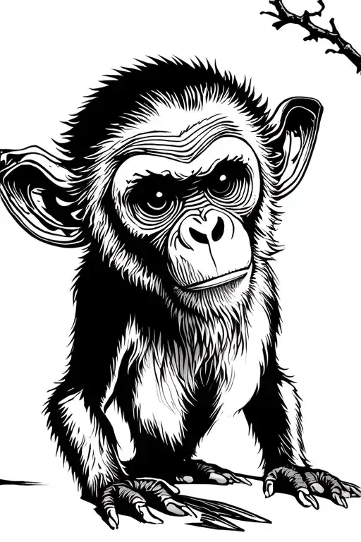 Demon Monkey tattoo design idea