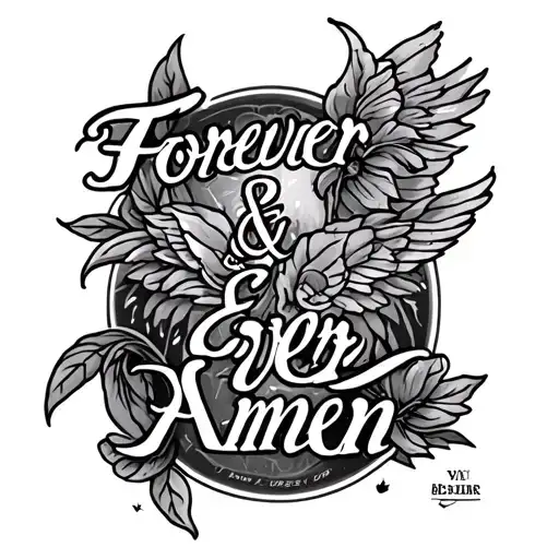 Forever And Ever Amen N  tattoo design idea