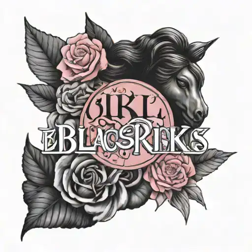 blackpink logo merged tattoo design idea