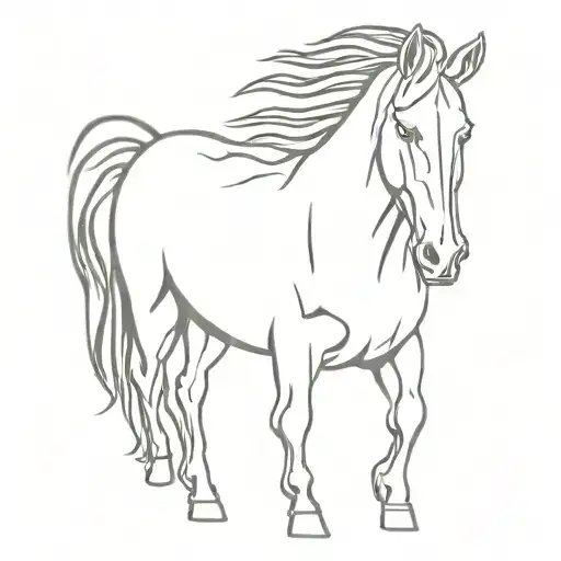 ford Mustang with cross  tattoo design idea