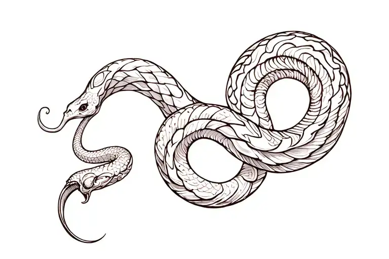 kundalini serpent coiled tattoo design idea