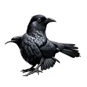 Cornish Chough tattoo design idea