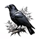 Cornish Chough tattoo design idea