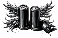 2 shotgun shells tattoo design idea