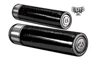 2 shotgun shells tattoo design idea