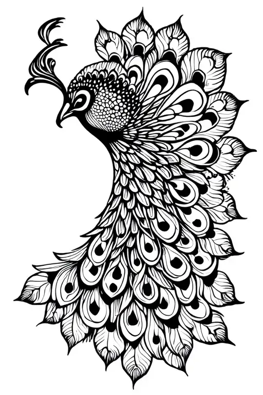 peacock tattoo design idea