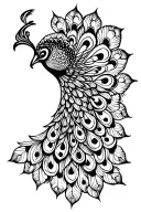 peacock tattoo design idea