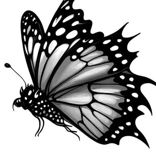 butterfly kiss mark tattoo design idea