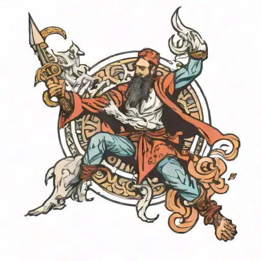 Elijah killing prophets tattoo design idea