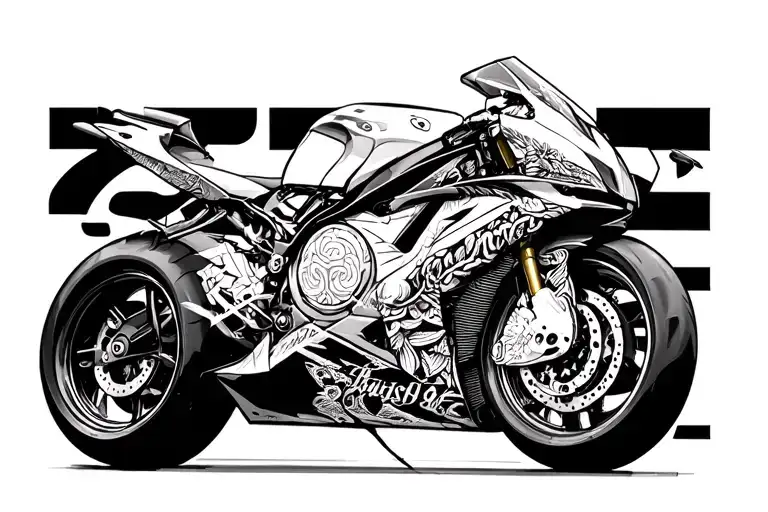 sportbike tattoo design idea
