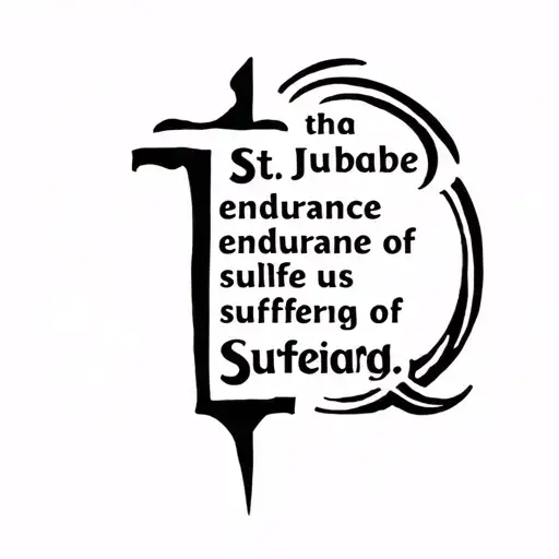 st. job endurance of suffering quote tattoo design idea