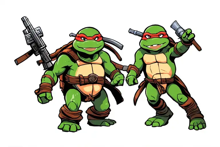 teenage mutant ninja turtles tattoo design idea