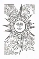 uruguay sun tattoo design idea