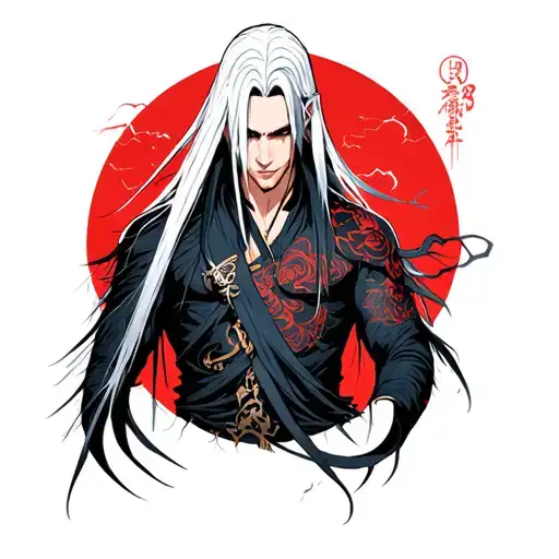 sephiroth from final fantasy   tattoo design idea