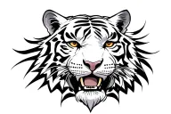 white tiger head tattoo design idea
