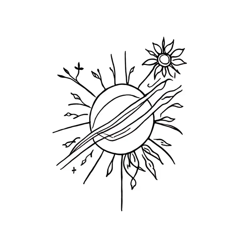 Spanish sun tattoo design idea