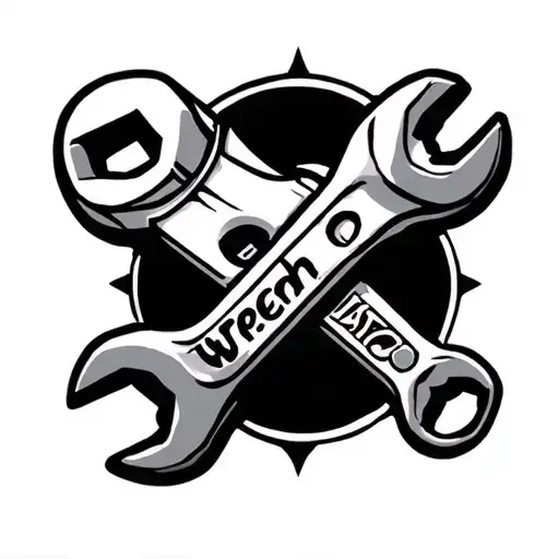 Wrench tattoo design idea