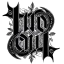 Two Word Ambigram Generator tattoo design idea