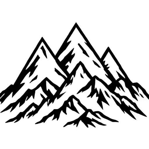 mountain with 3 peaks tattoo design idea