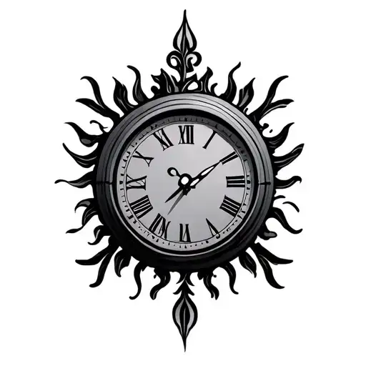 9:37 on clock spiritual symbol tattoo design idea