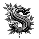 Boco with initial s hidden tattoo design idea