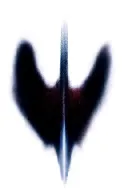 angel wings behind a sword, roses tattoo design idea