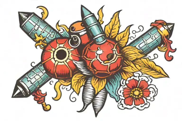 bombs tattoo design idea