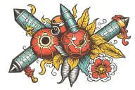 bombs tattoo design idea