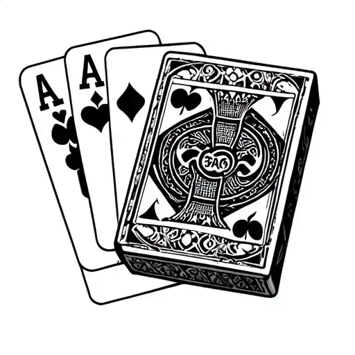 blackjack with a tic tac box tattoo design idea