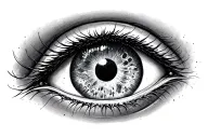 moon evil eye tattoo design idea